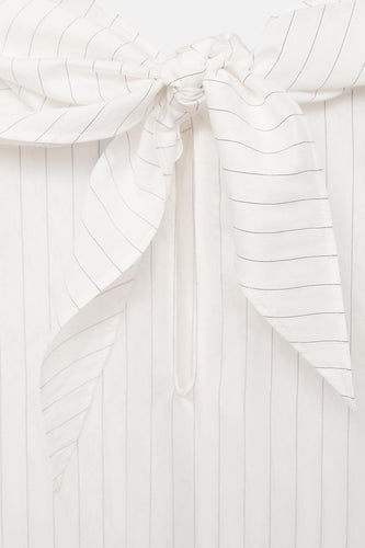 Blouse met lange mouwen - wit - MANGO - 5