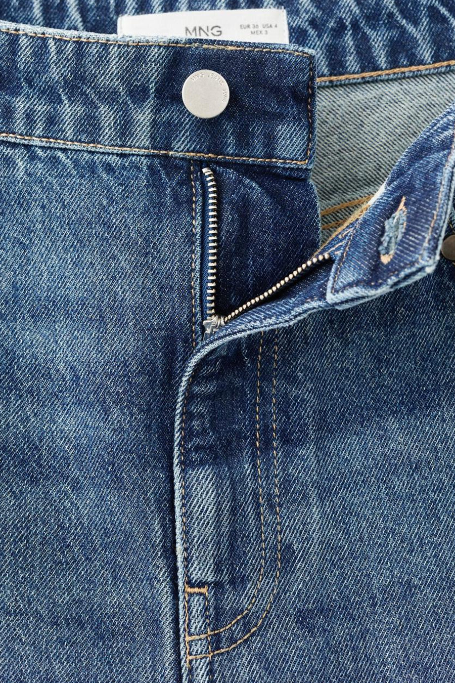 JEANS STUDS - dark blue denim - MANGO
