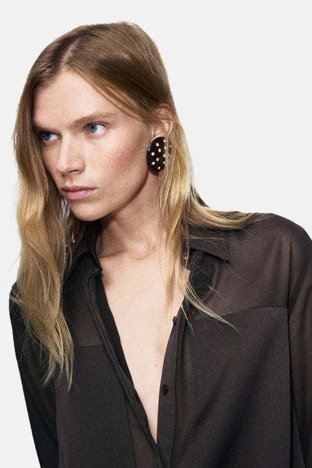 Hemd (lange mouwen) bruin - MANGO