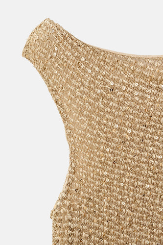 Chemisier (sans manches) doré - MANGO