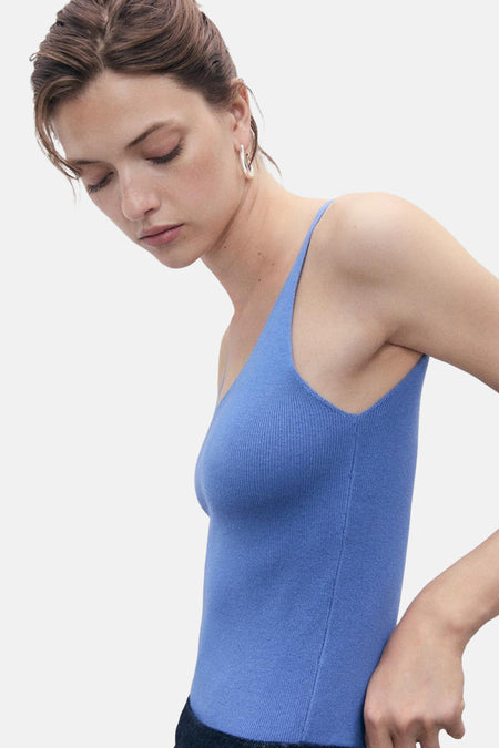 Tanktop Blauw - MANGO