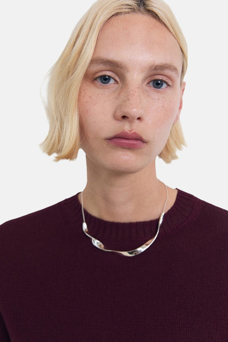 Pull col O Bordeaux - MANGO