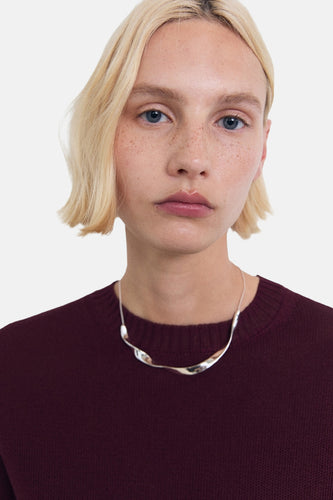 Pull à col rond - bordeaux - MANGO