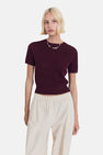 Pull col O Bordeaux - MANGO