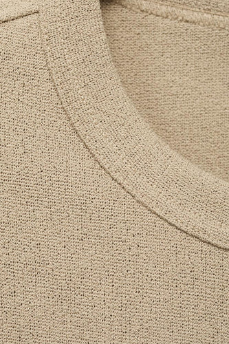 T-shirt met korte mouwen - beige - MANGO - 6