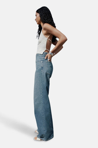 NIKI - mid blue denim - MANGO