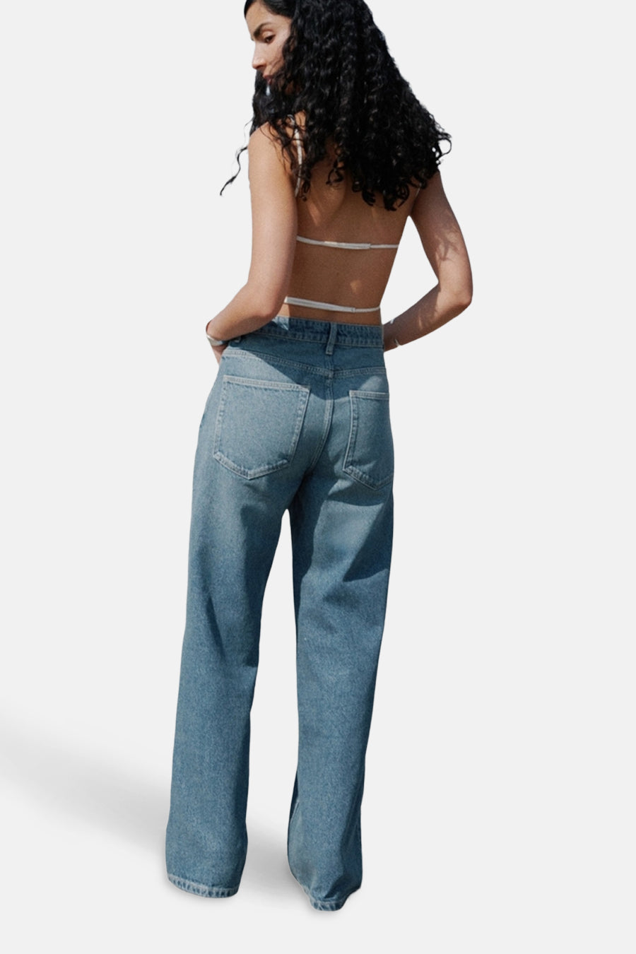 NIKI - mid blue denim - MANGO