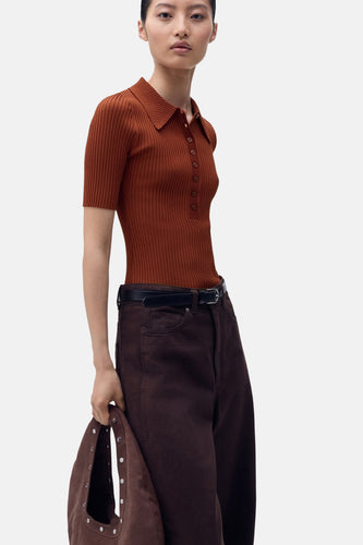 Pull met ronde hals - bruin - MANGO