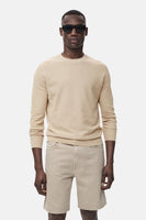 Pull met ronde hals - beige