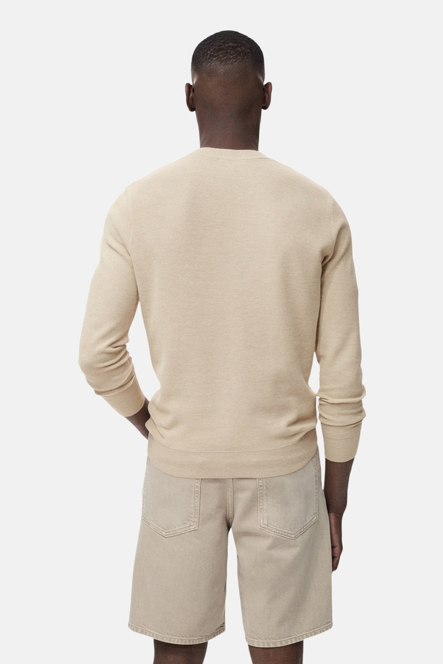 Pull met ronde hals - beige - MANGO - 3