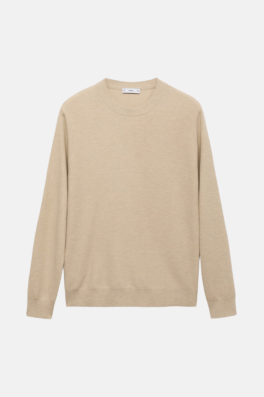 Pull met ronde hals - beige - MANGO - 6