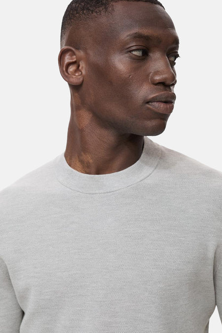 Pull met ronde hals - grijs