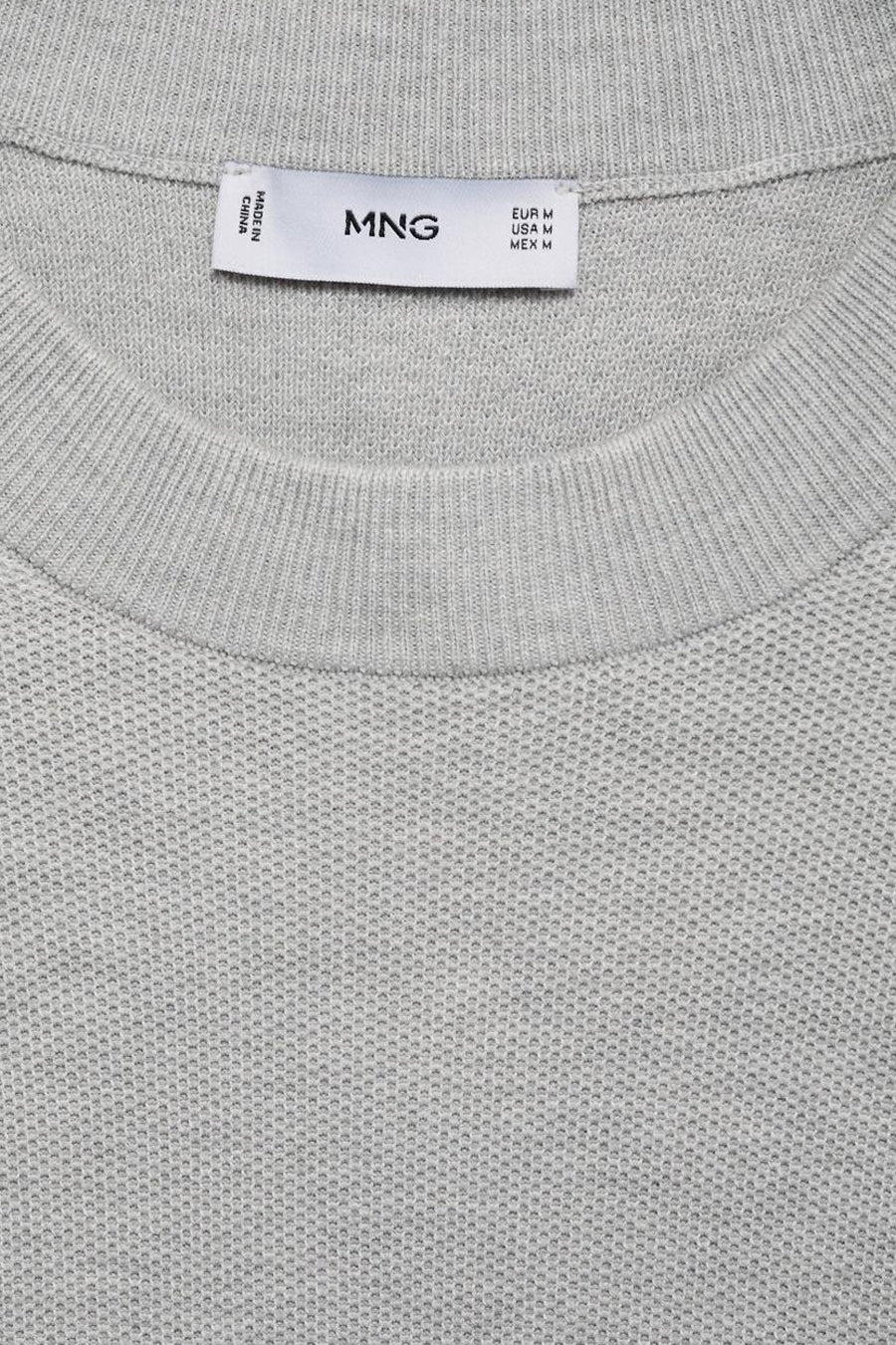 Pull met ronde hals - grijs - MANGO - 5