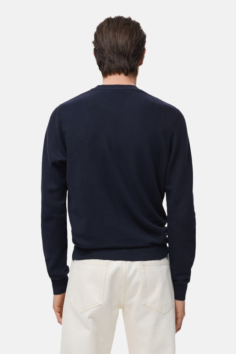 Pull met ronde hals - blauw - MANGO - 3