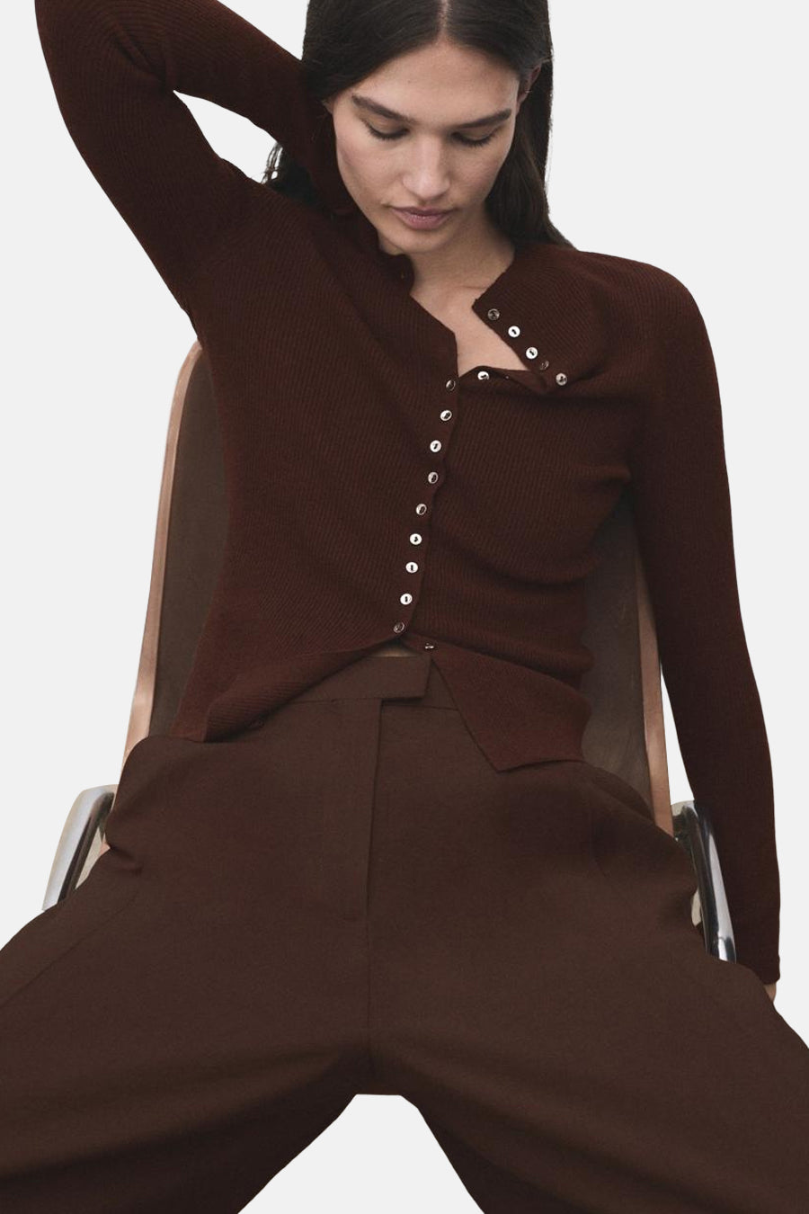 Gilet - bruin - MANGO - 4