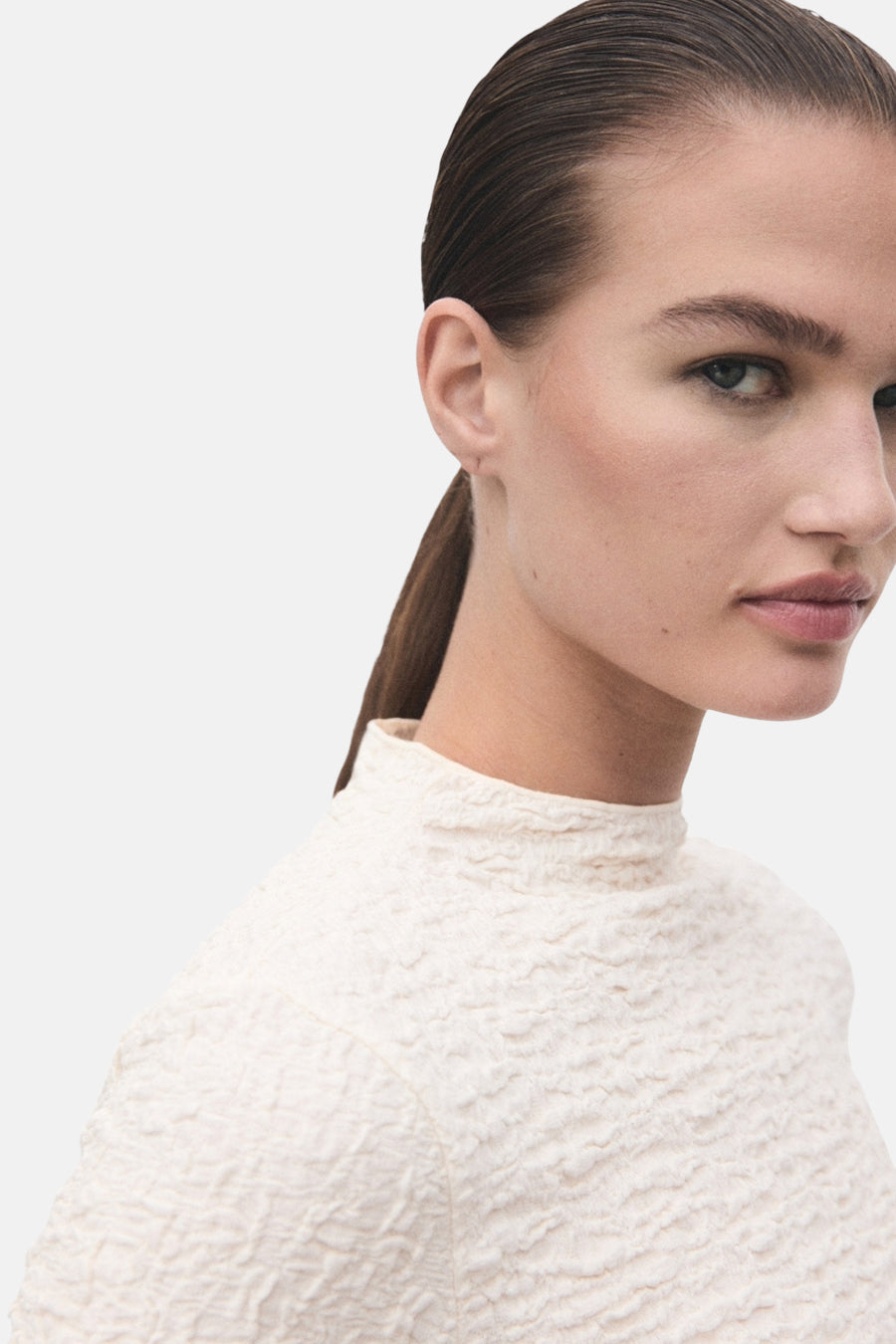 T-shirt à manches longues - beige - MANGO