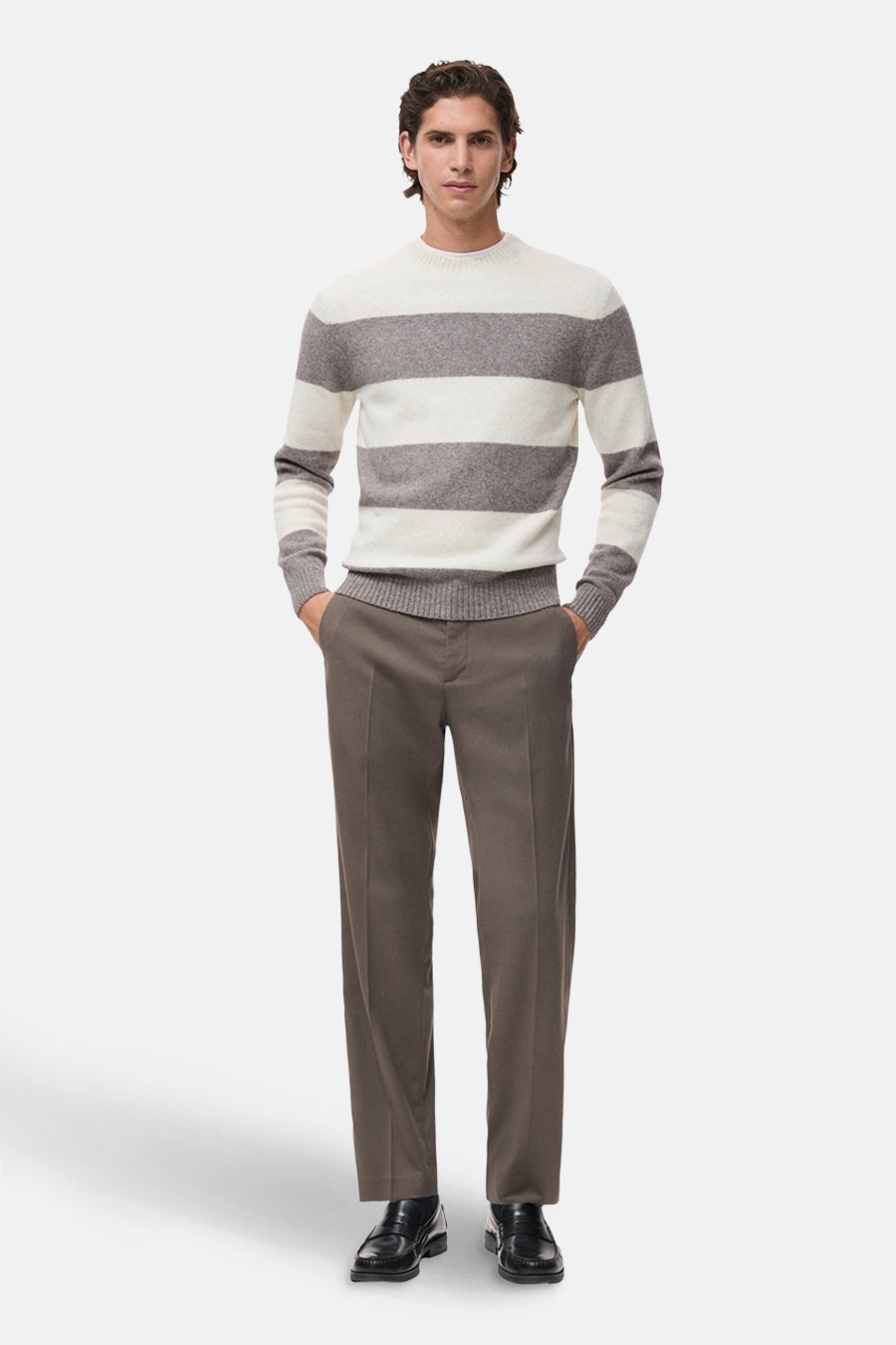 Pull met ronde hals - multicolor