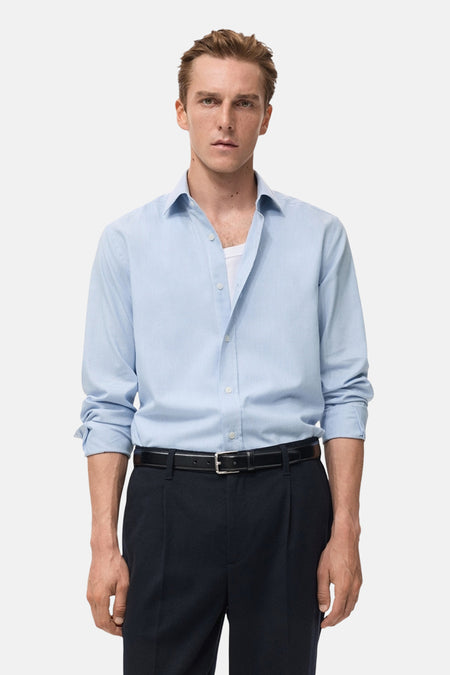 Hemd met lange mouwen - blauw