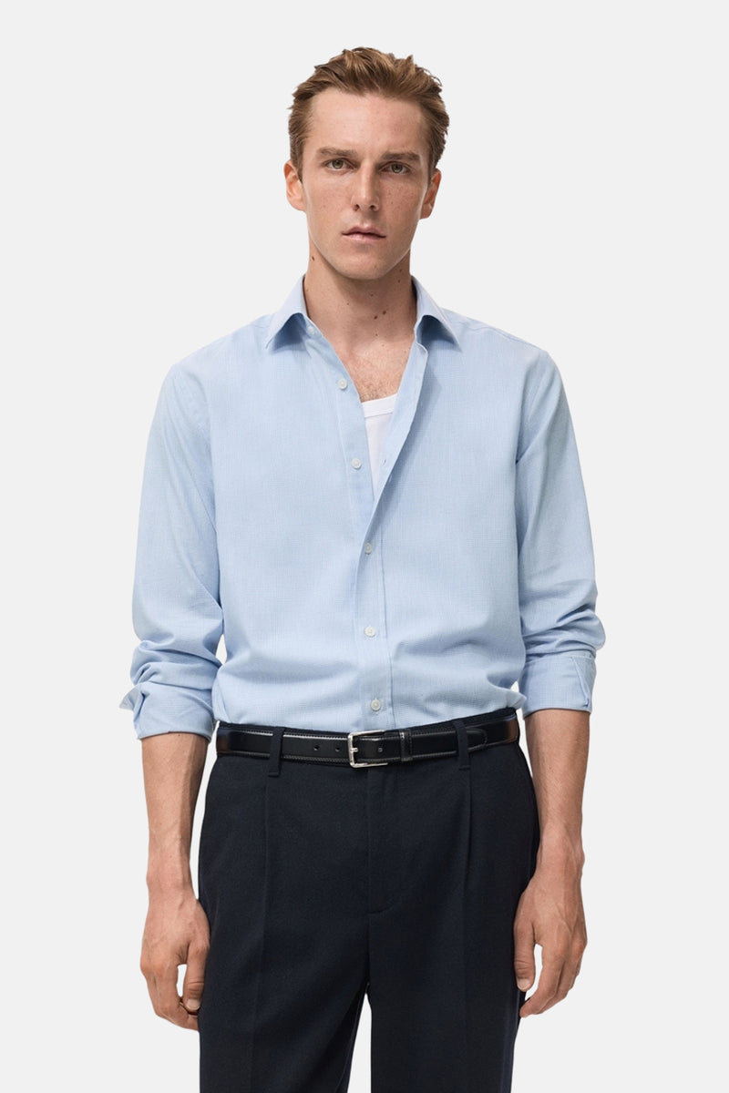Hemd met lange mouwen - blauw