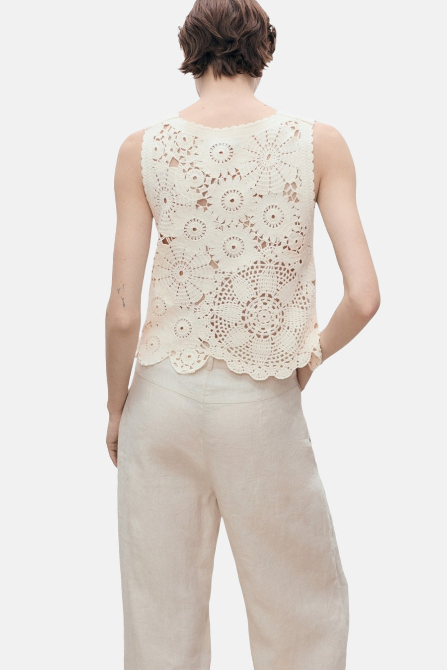 Top - ecru - MANGO