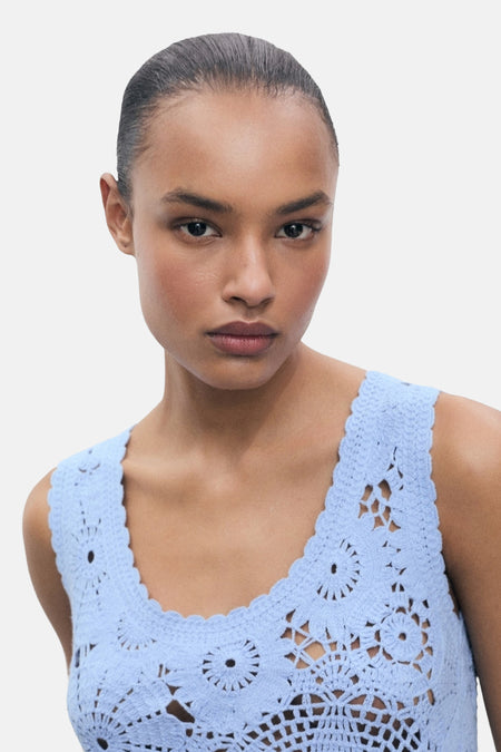 Top (zonder mouwen) Blauw - MANGO