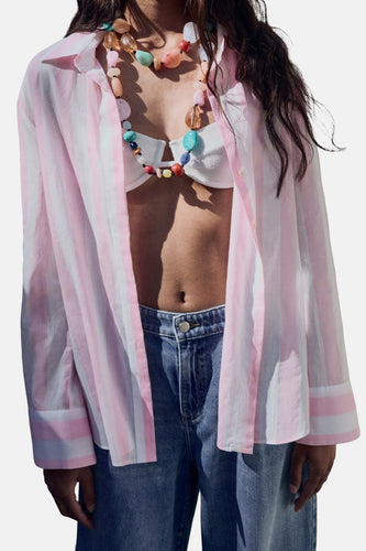 Chemise à manches longues - Rose