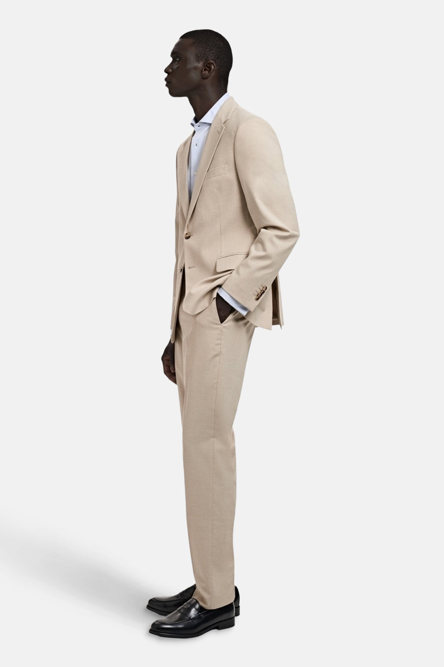 Kostuumbroek - beige - MANGO - 4