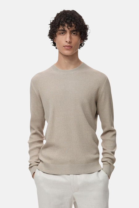 Trui met ronde hals Beige - MANGO