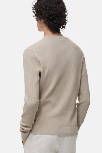 Pull met ronde hals - beige - MANGO