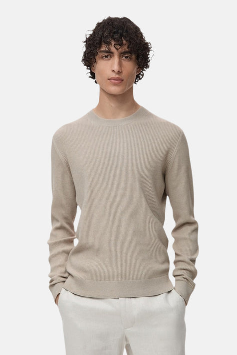 Trui met ronde hals Beige - MANGO