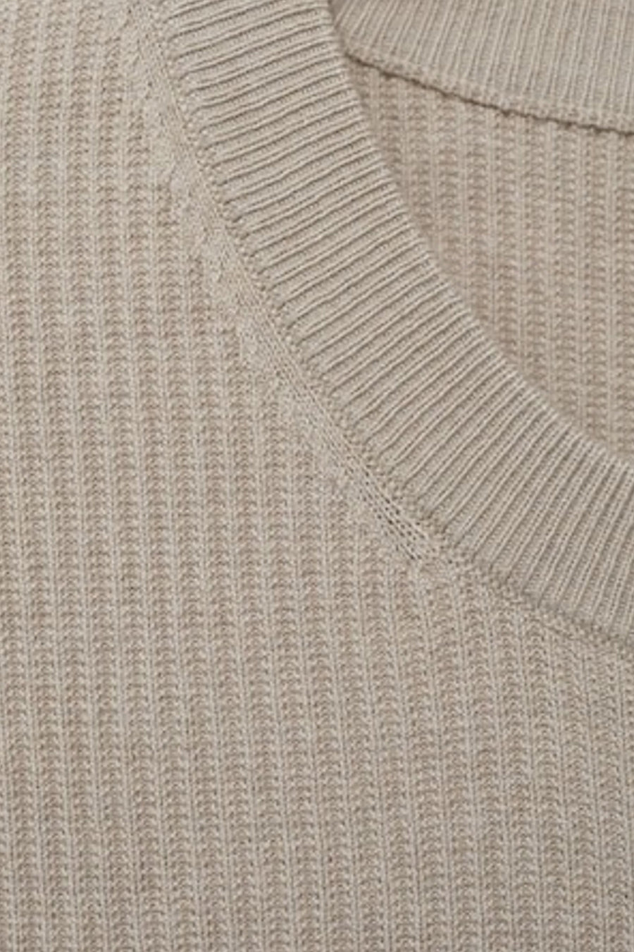 Pull met ronde hals - beige - MANGO