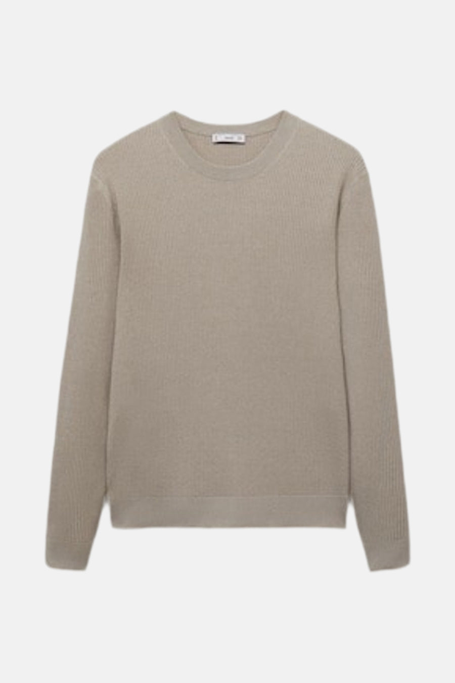 Pull met ronde hals - beige - MANGO
