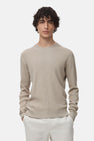 Pull met ronde hals - beige