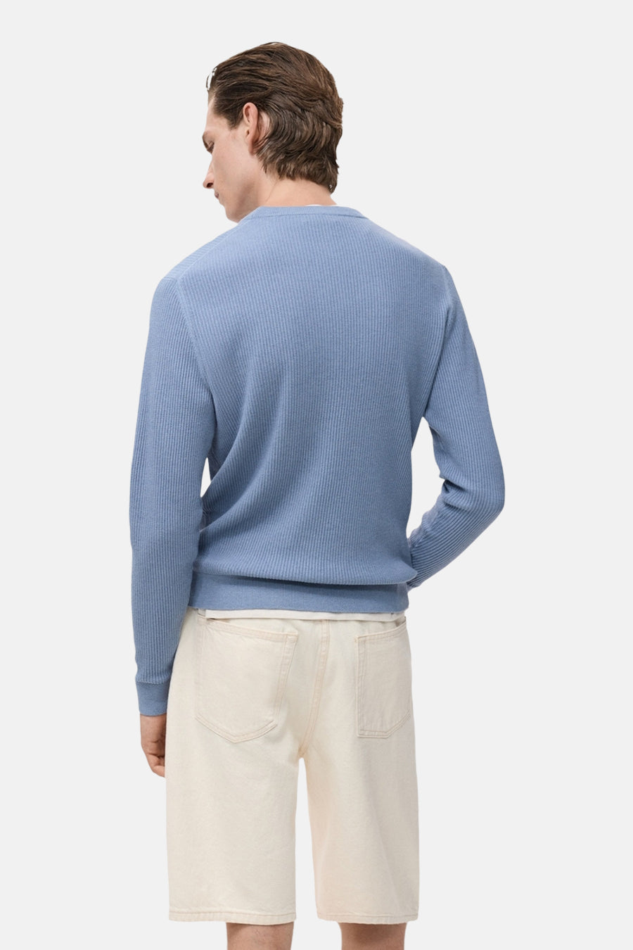 Pull met ronde hals - blauw - MANGO