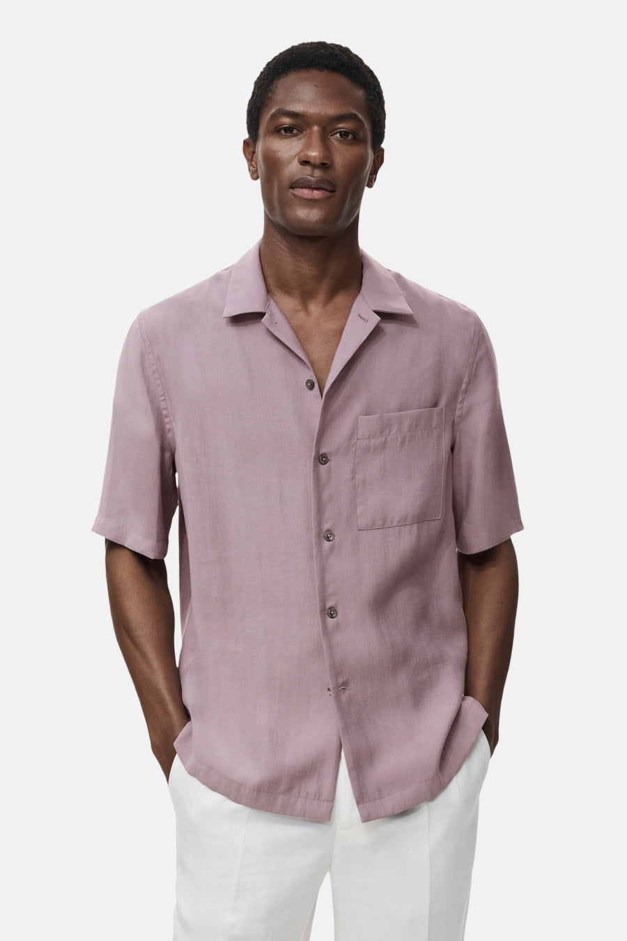 Chemise à manches courtes - violet - MANGO