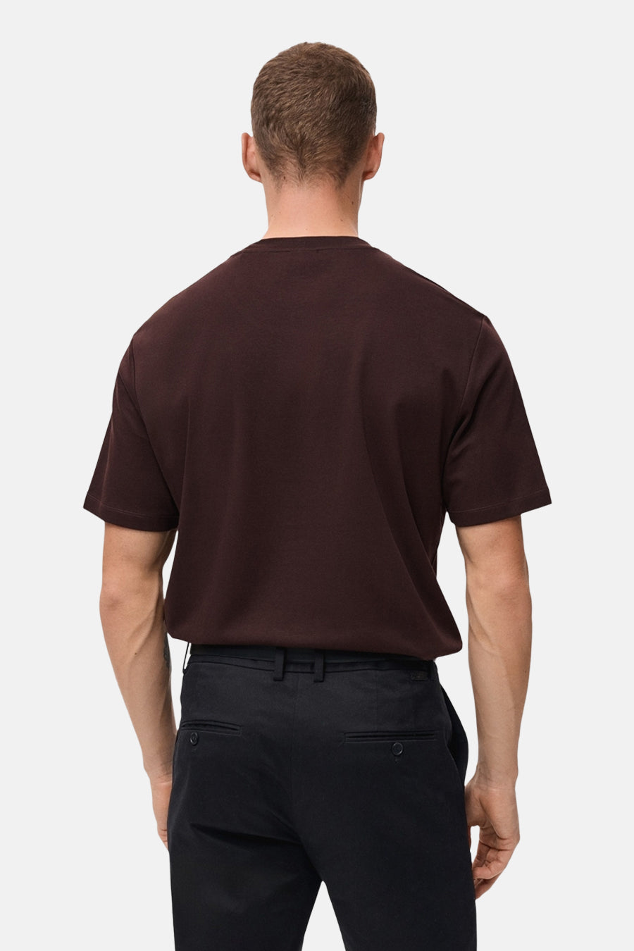 T-shirt met korte mouwen - bordeaux - MANGO - 4