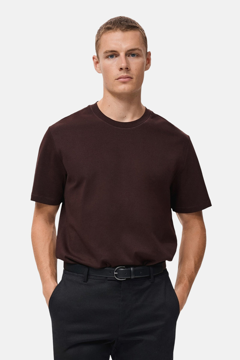 T-shirt (manches courtes) bordeaux - MANGO