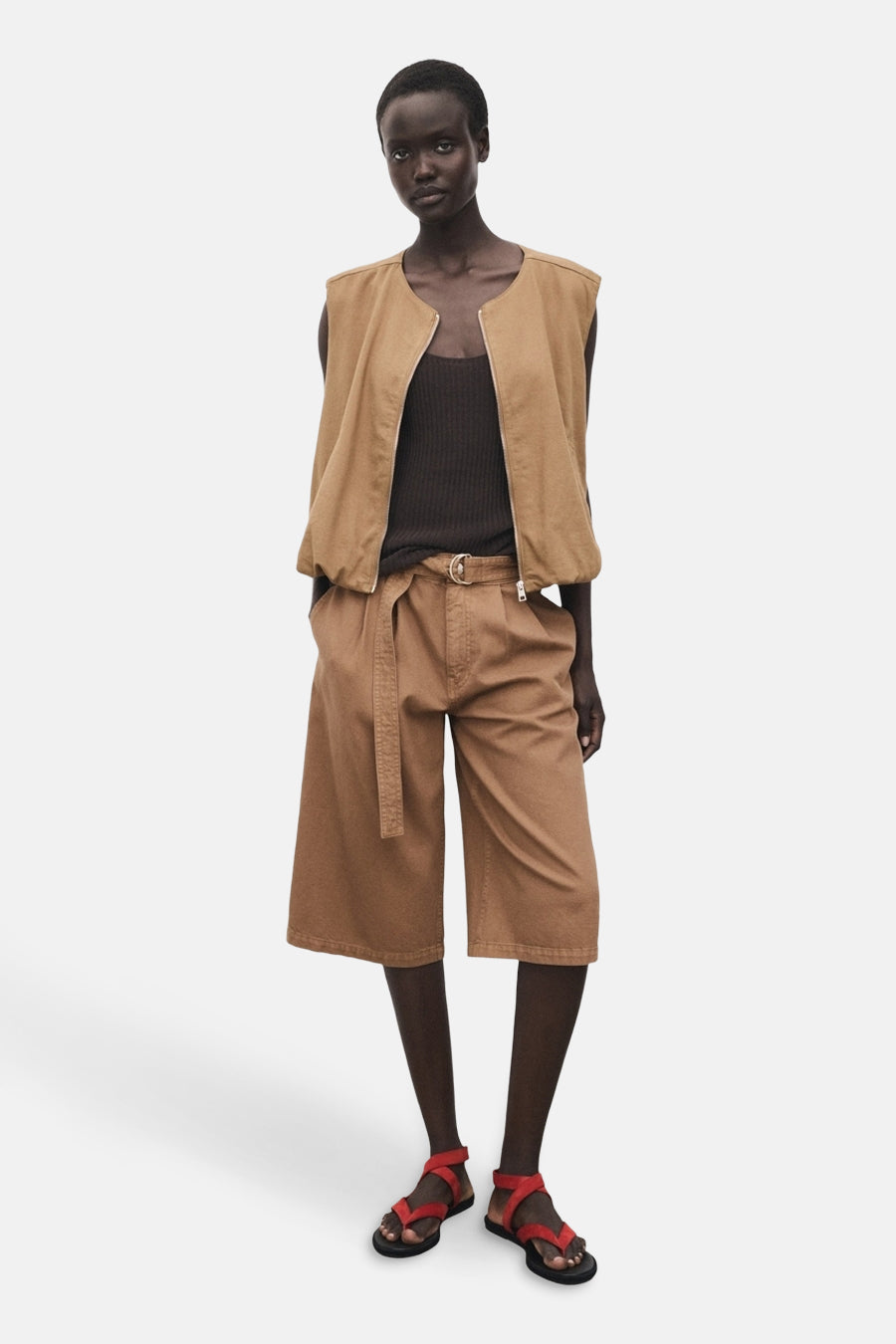 Bermuda - bruin - MANGO