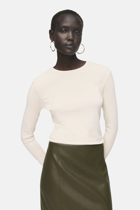 T-shirt met lange mouwen - beige