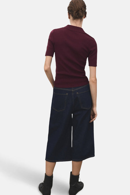 Pull met ronde hals - bordeaux