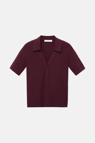 Pull met ronde hals - bordeaux - MANGO - 6