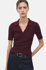 Pull met ronde hals - bordeaux