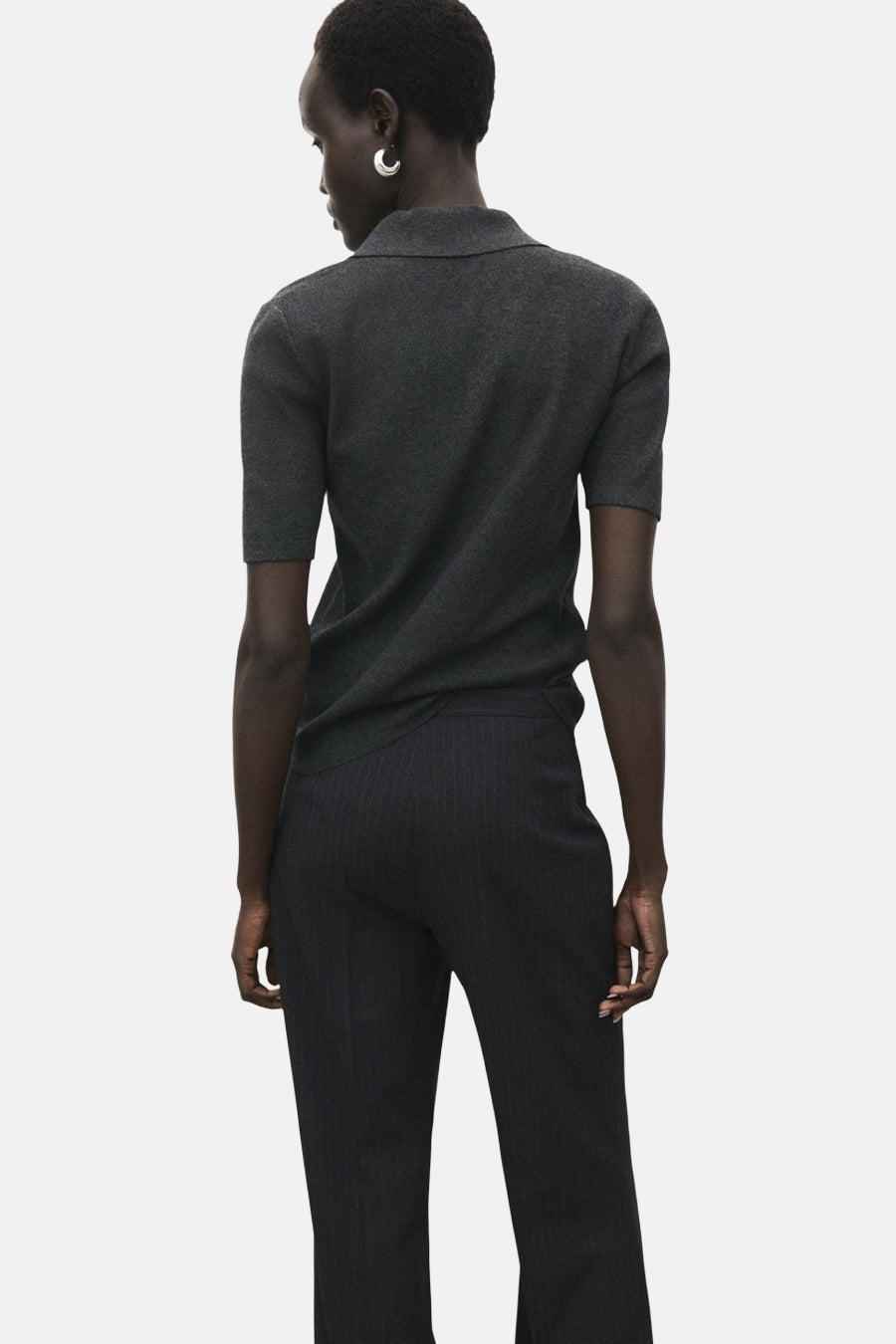 Pull met ronde hals - grijs - MANGO - 3