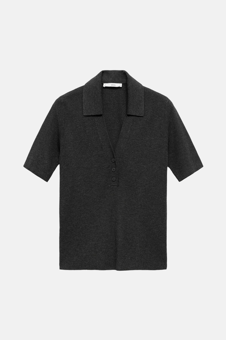 Pull met ronde hals - grijs - MANGO - 5