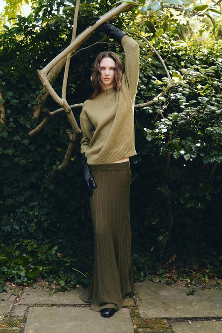 Lange rok - khaki