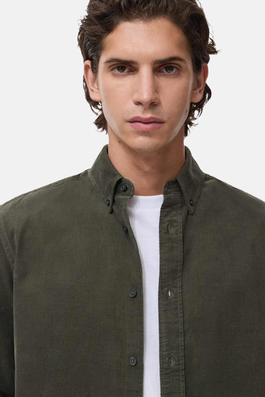Chemise à manches longues - vert - MANGO - 4