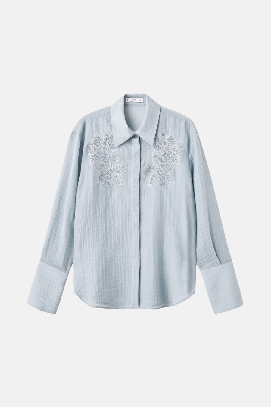 Chemise à manches longues - bleu - MANGO