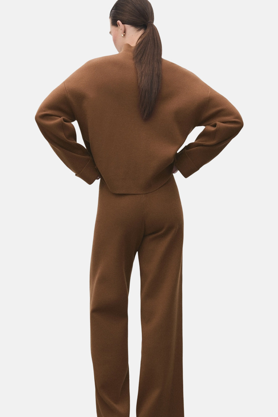 Pull à col roulé - brun