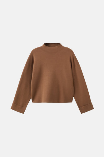 Pull à col roulé - brun