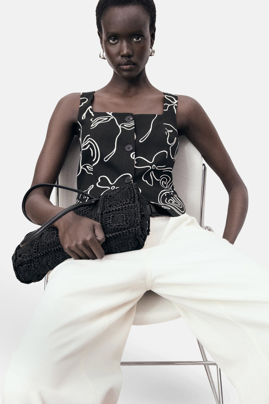 Blouse - Noir - MANGO - 5